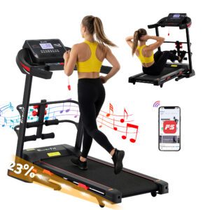 Everfit Treadmill Electric Home Gym Fitness Exercise Machine w/ Sit Up Bar 450mm