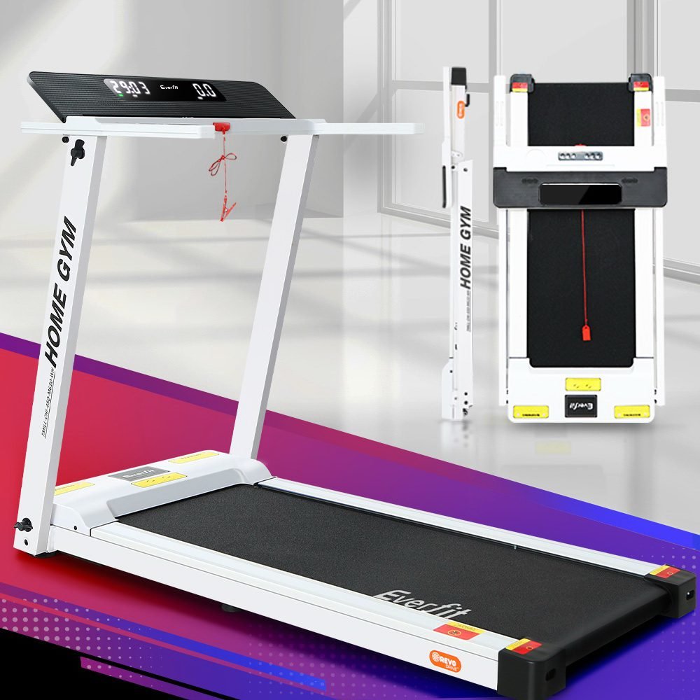 Everfit Treadmill Electric Home Gym Fitness Exercise Fully Foldable 450mm White 1 Everfit Treadmill Electric Home Gym Fitness Exercise Fully Foldable 450mm White