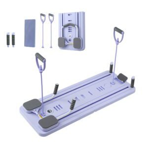 Everfit Pilates Board Foldable Reformer Multi Functional Exercise Trainer Purple