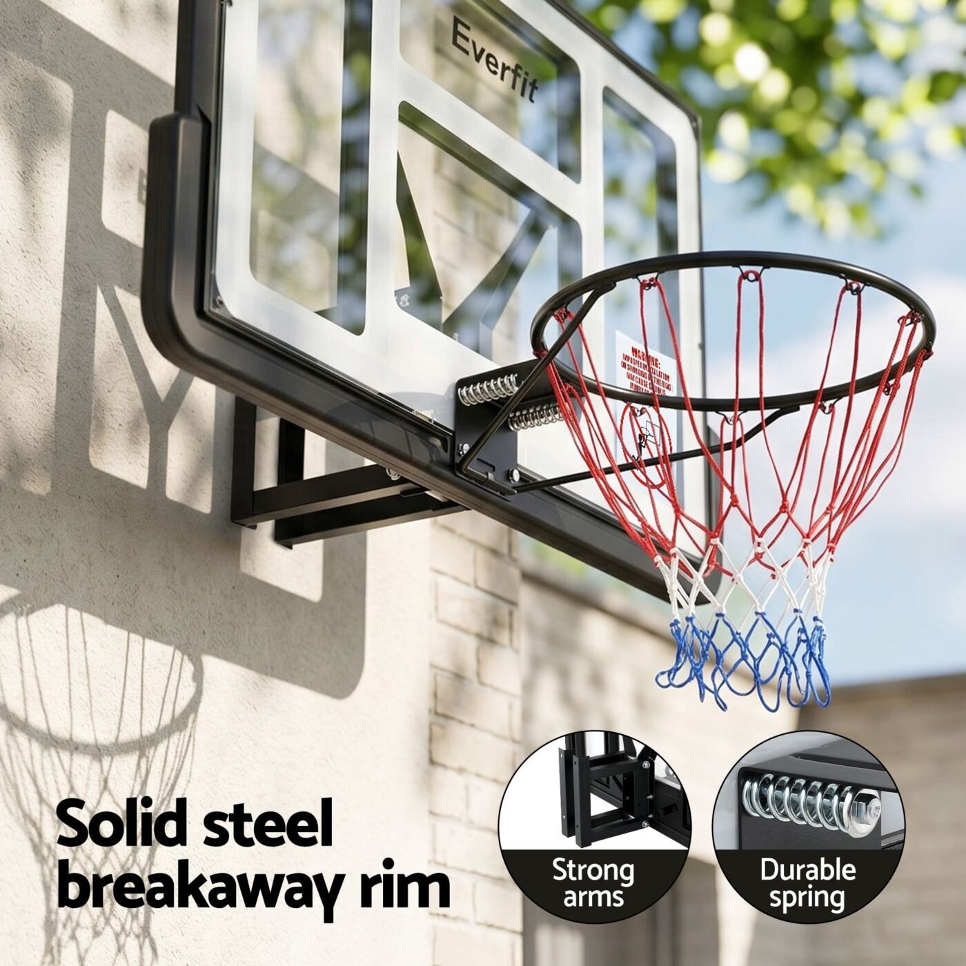 Everfit 43-Inch Wall Mount Kids Basketball Hoop Backboard Outdoor Sports 5 Everfit 43-Inch Wall Mount Kids Basketball Hoop Backboard Outdoor Sports - image 5