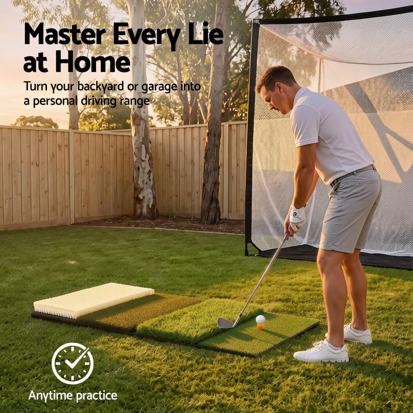 Everfit Golf Hitting Mat Practice Turf 4 in 1 Foldable Training Aid Backyard 4 Everfit Golf Hitting Mat Practice Turf 4 in 1 Foldable Training Aid Backyard - image 4