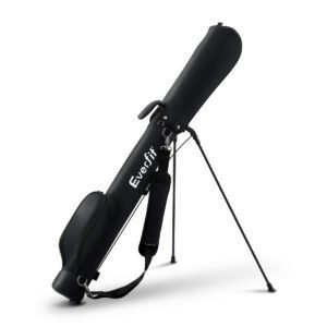 Everfit Golf Stand Bag Lightweight Sunday Pitch And Putt Bag Black
