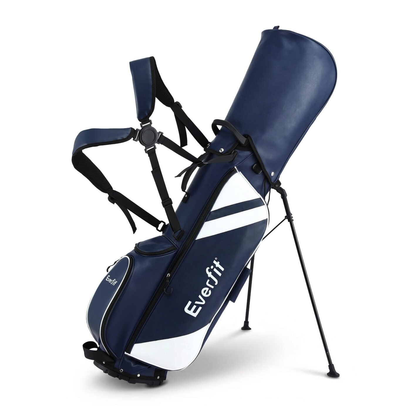 Everfit Golf Stand Bag Lightweight Carry Bag Dual Strap Club Divider Blue 1 Everfit Golf Stand Bag Lightweight Carry Bag Dual Strap Club Divider Blue