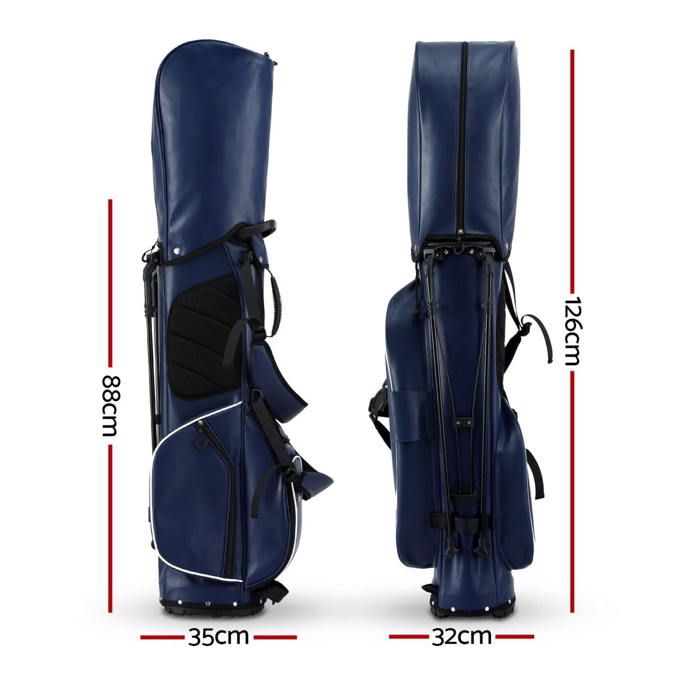 Everfit Golf Stand Bag Lightweight Carry Bag Dual Strap Club Divider Blue 2 Everfit Golf Stand Bag Lightweight Carry Bag Dual Strap Club Divider Blue - image 2