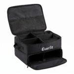 Everfit Golf Trunk Organizer for Car, 2-Tier Golf Storage Bag with Ventilated Shoe Compartment Black