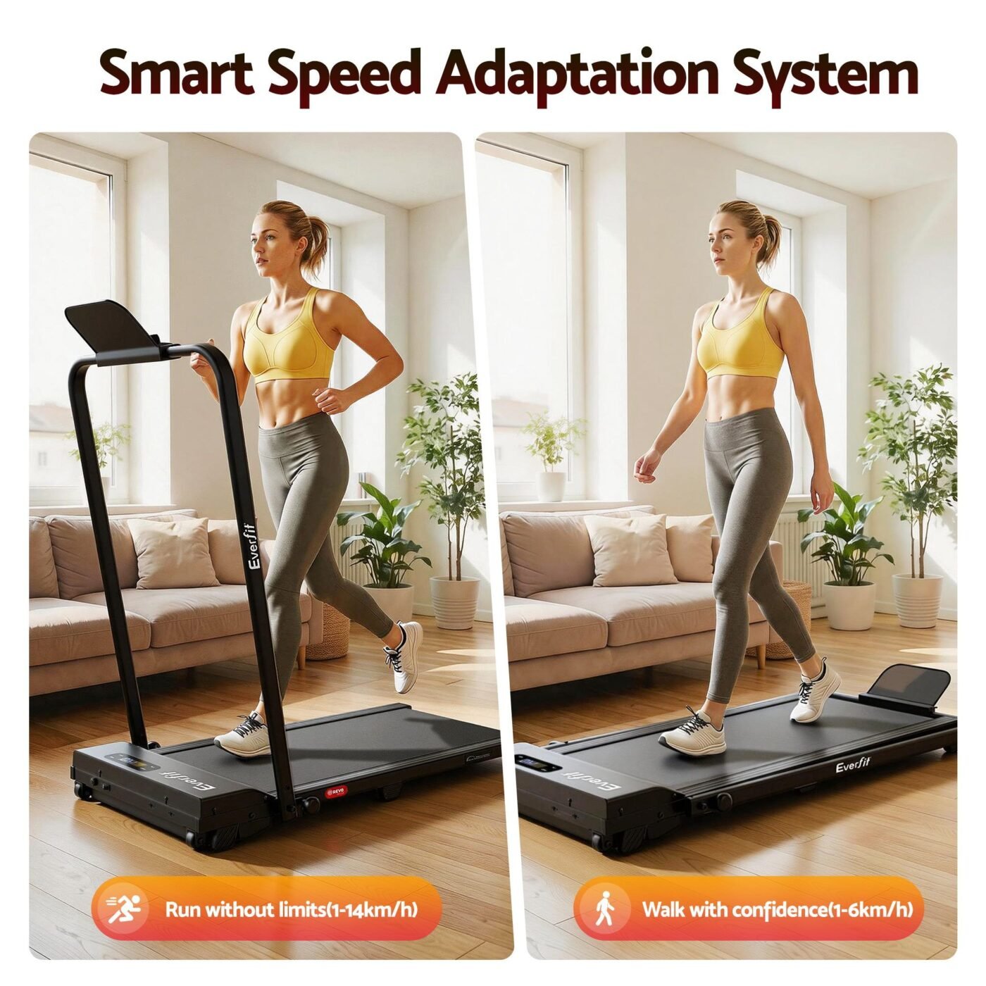 Everfit 3 in 1 Walking Pad Treadmill 12% Incline Under Desk Foldable Treadmills for Home Gym With 38cm Wide Belt APP Control 4 Everfit 3 in 1 Walking Pad Treadmill 12% Incline Under Desk Foldable Treadmills for Home Gym With 38cm Wide Belt APP Control - image 4
