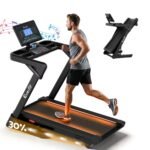 Everfit 500mm Wide Belt Treadmill 30% Auto Incline Foldable Treadmills for Home with LED Lights