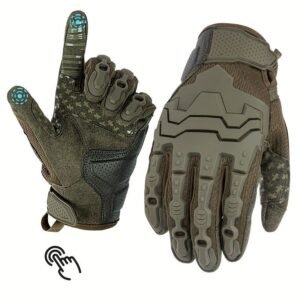 Men’S Full-Finger Gloves Tactical Gloves Touchscreen Gloves MTB Gloves Hiking – Green – Size XL