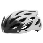 Road Bike Helmet Mountain Bike Helmet Cycling Helmet With Visor Bicycle Helmet – White – Size M55-59CM