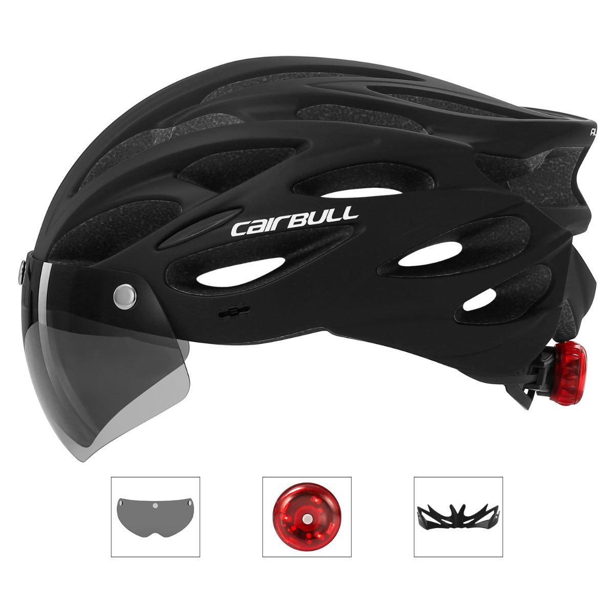 Road Bike Helmet Mountain Bike Helmet Cycling Helmet With Visor Bicycle Helmet - Carbon pattern - Size M55-59CM 3 Road Bike Helmet Mountain Bike Helmet Cycling Helmet With Visor Bicycle Helmet – Carbon pattern – Size M55-59CM - image 3