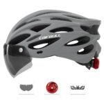 Road Bike Helmet Mountain Bike Helmet Cycling Helmet With Visor Bicycle Helmet – Gray – Size M55-59CM