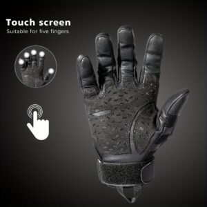 Cycling Gloves All-Round Protection Gloves Durable Cycling Gloves Ergonomic – Black – Size L