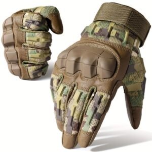 Cycling Gloves All-Round Protection Gloves Durable Cycling Gloves Ergonomic – Camel – Size L