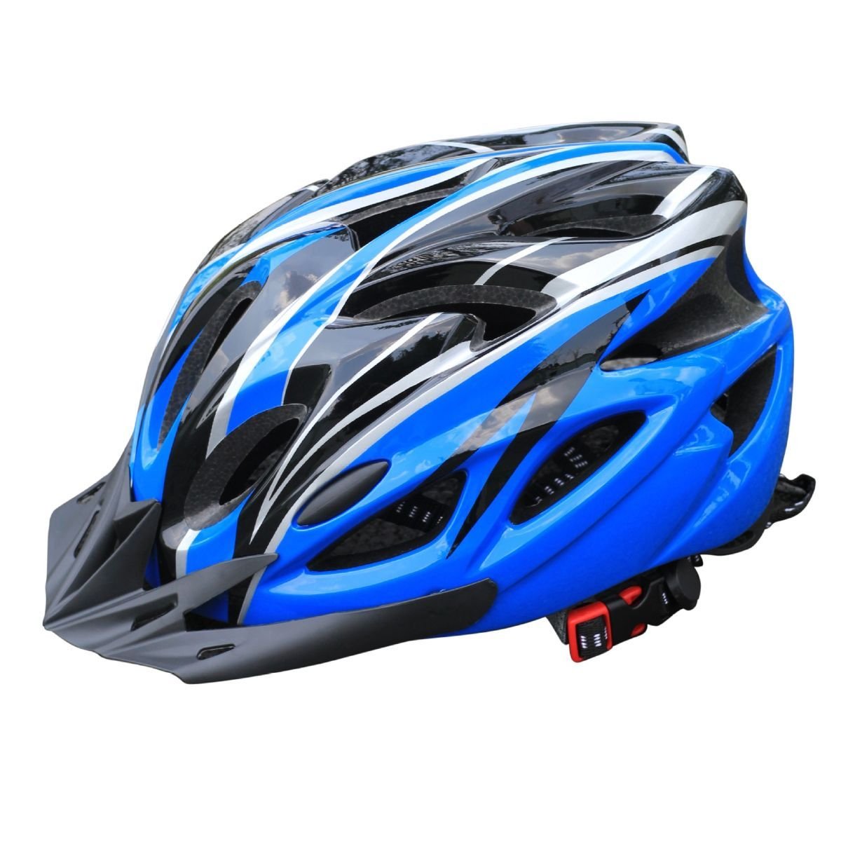 Mountain Bike Helmet Ultra-Breathable Cycling Helmet Integrated Helmet - black and blue - Size L59-61CM 1 Mountain Bike Helmet Ultra-Breathable Cycling Helmet Integrated Helmet – black and blue – Size L59-61CM