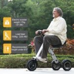 Foldable Electric Tricycle Lightweight Electric Scooter Home Electric Mobility – Silver – Size 36V8A250W