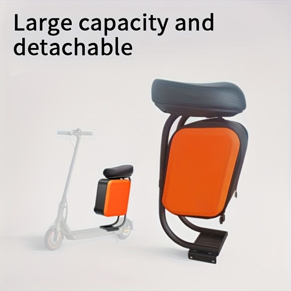 Electric Scooter Upgraded Alloy Luggage Rack! Detachable Storage Box + Ergonomic Seat. 1 Electric Scooter Upgraded Alloy Luggage Rack! Detachable Storage Box + Ergonomic Seat.