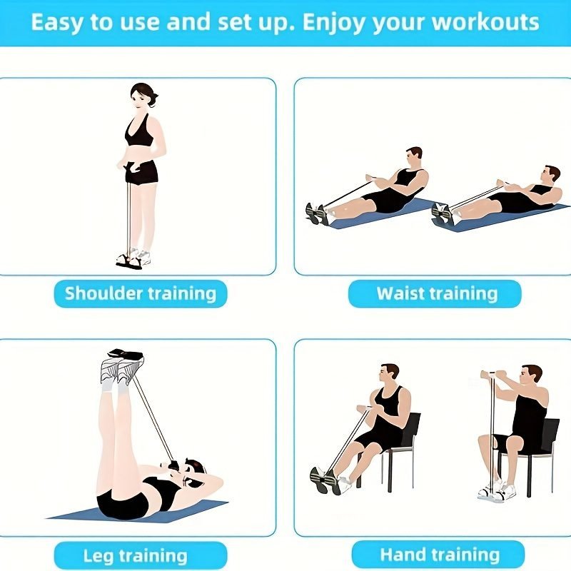 Resistance Band Exerciser: Full-Body Workout, Easy Toning(SKY BLUE) 3 Resistance Band Exerciser: Full-Body Workout, Easy Toning(SKY BLUE) - image 3