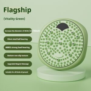 Magnetic Foot Massage & Waist Twisting Disc|Home Body-Shaping Fitness Equipment, Silent Anti-Slip Dual-Function, Promotes Circulation & Improves Sleep(green)