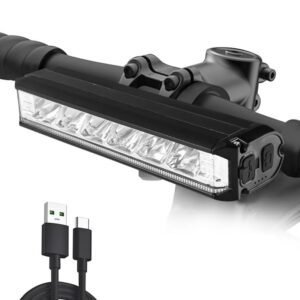 Brand new super bright aluminum alloy bicycle light – USB charging – ideal for mountain bike night rides – compatible with various types of bicycles