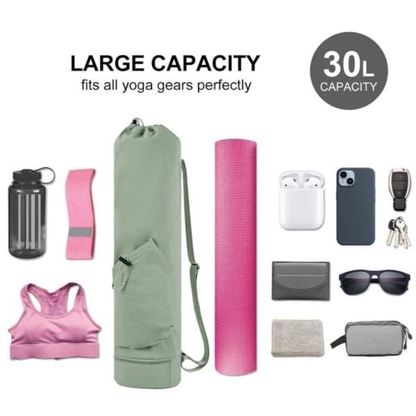 Beige Black Beige Yoga Mat Bag Yoga Mat Carrier Pilates Bag Fitness Accessory Yoga 5 Beige Black Beige Yoga Mat Bag Yoga Mat Carrier Pilates Bag Fitness Accessory Yoga - image 5