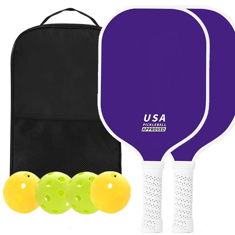Purple Pickleball Paddle Set with Bag and Balls 1 Purple Pickleball Paddle Set with Bag and Balls