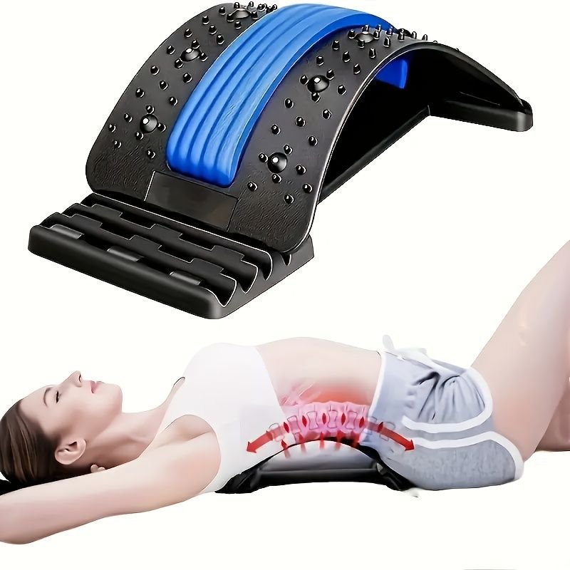 Four adjustable back stretches and posture correctors. Ergonomic waist support with massage function, safety handle, suitable for upper and lower back, office, car, home use, back stretcher, posture correction, durable structure 2 Four adjustable back stretches and posture correctors. Ergonomic waist support with massage function, safety handle, suitable for upper and lower back, office, car, home use, back stretcher, posture correction, durable structure - image 2
