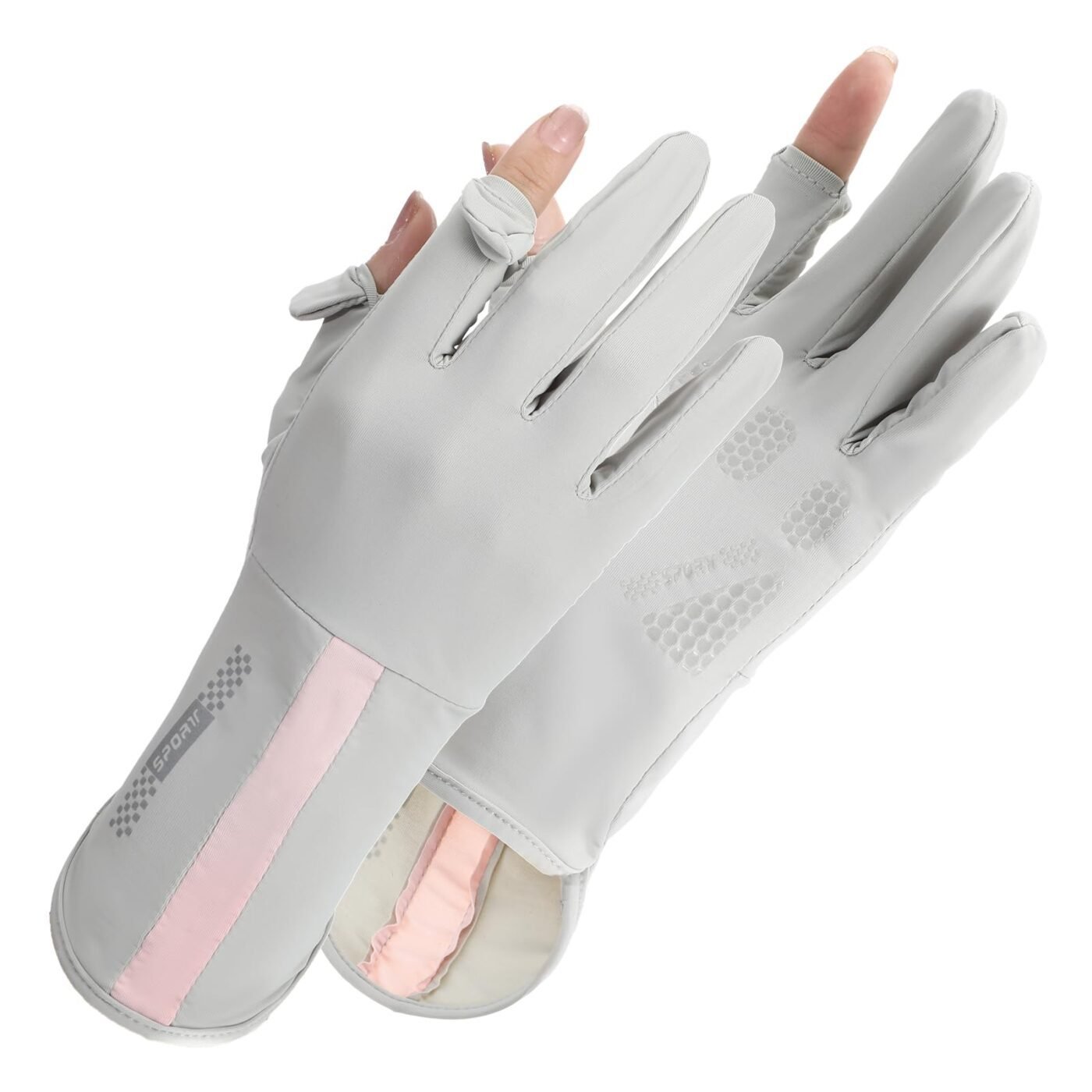 UV Protective Driving Gloves for Women – UPF 50+ Sunscreen Gloves with Touchscreen Function & Anti-Slip Palm, Long Cuff for Hiking, Cycling, Fishing, Golfing (Grey) 1 UV Protective Driving Gloves for Women – UPF 50+ Sunscreen Gloves with Touchscreen Function & Anti-Slip Palm, Long Cuff for Hiking, Cycling, Fishing, Golfing (Grey)