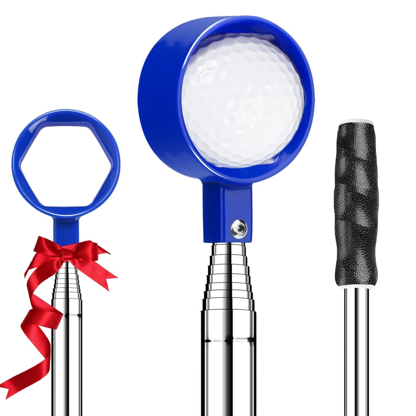Telescopic Golf Ball Retriever 9FT – Blue Stainless Steel Pole with Durable Nylon Head for Water, Sand & Bush Retrieval (Blue) 1 Telescopic Golf Ball Retriever 9FT – Blue Stainless Steel Pole with Durable Nylon Head for Water, Sand & Bush Retrieval (Blue)