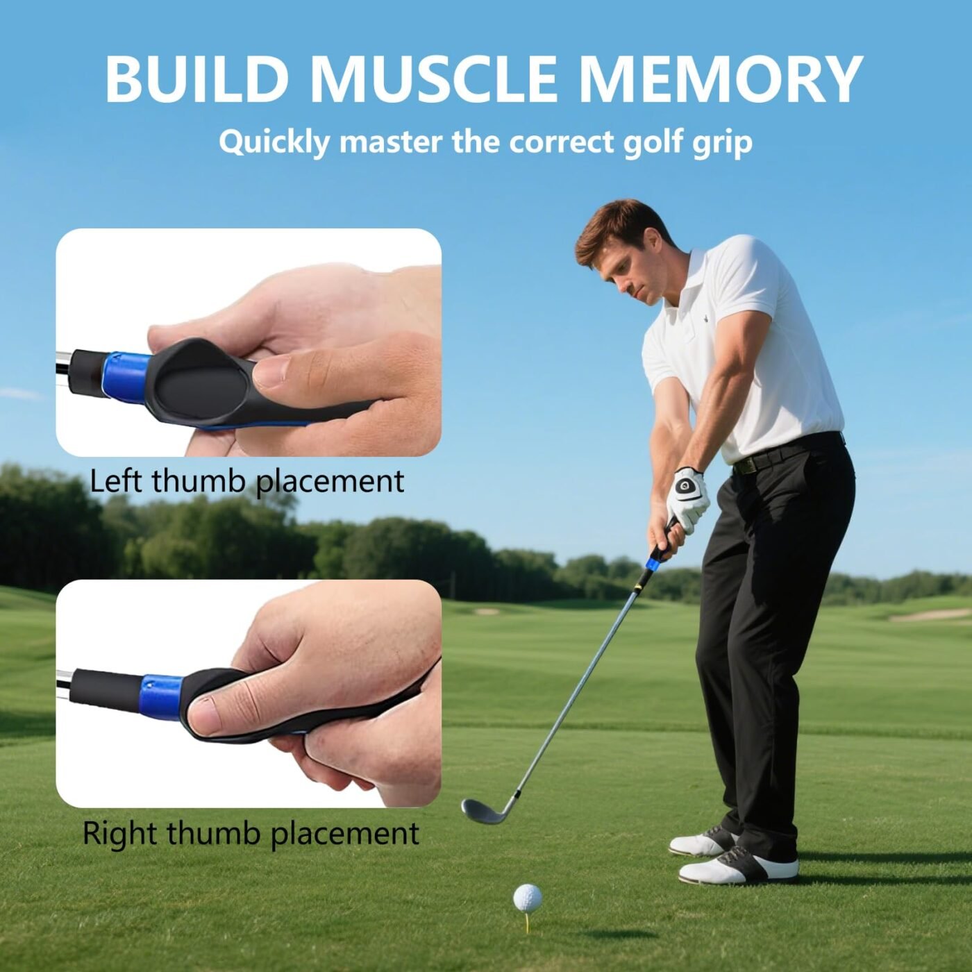 Golf Grip Trainer for Right-Handed Players – Correct Hand Position Tool with Non-Slip Rubber, Fits Most Clubs (Yellow) | Other Colors Available in Store 4 Golf Grip Trainer for Right-Handed Players – Correct Hand Position Tool with Non-Slip Rubber, Fits Most Clubs (Yellow) | Other Colors Available in Store - image 4