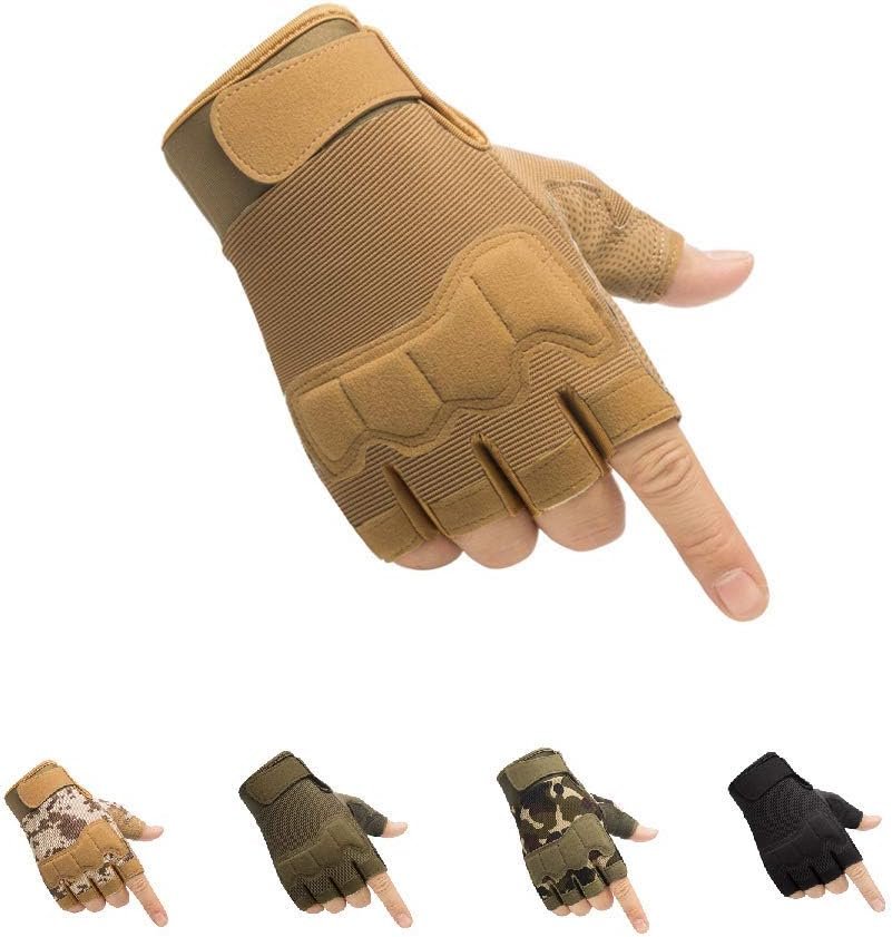 Tactical Fingerless Gloves with Knuckle Protection – Breathable Outdoor Gloves for Shooting, Hunting, Cycling, and Training (Yellow,S) 1 Tactical Fingerless Gloves with Knuckle Protection – Breathable Outdoor Gloves for Shooting, Hunting, Cycling, and Training (Yellow,S)