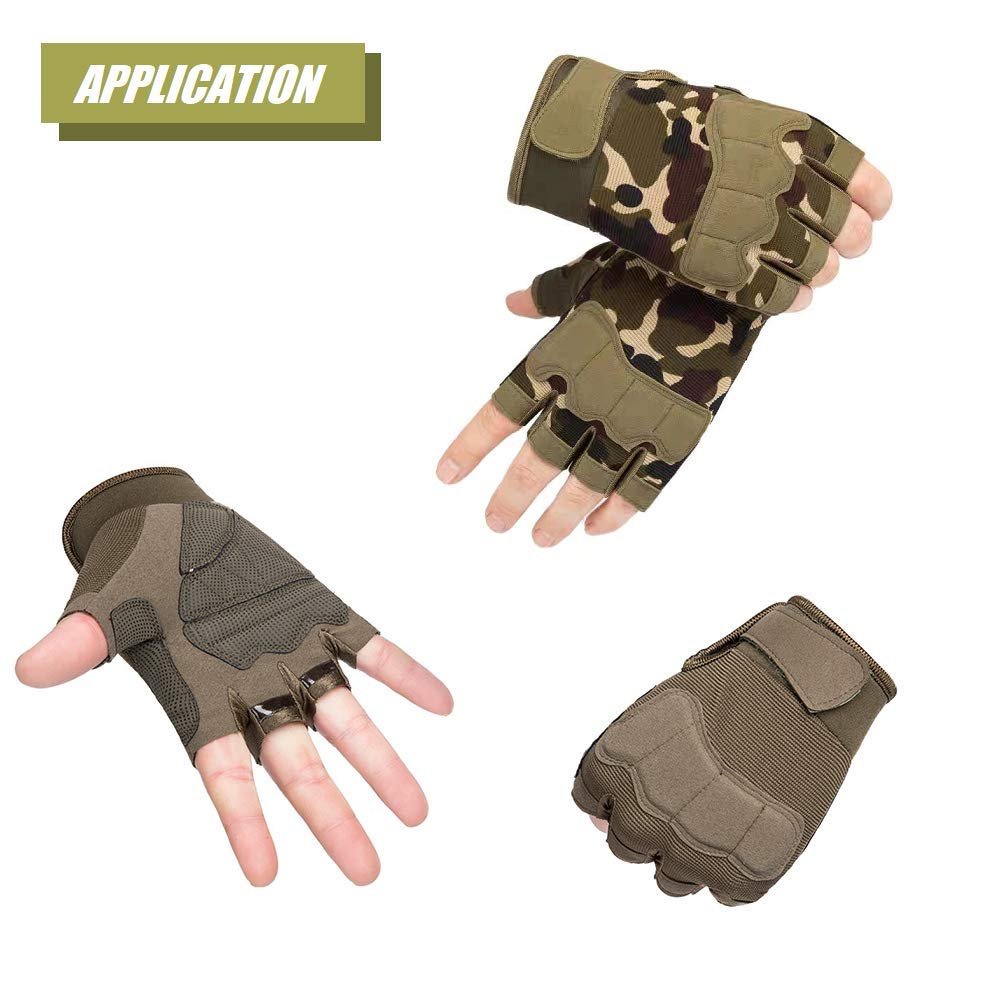 Tactical Fingerless Gloves with Knuckle Protection – Breathable Outdoor Gloves for Shooting, Hunting, Cycling, and Training (Yellow,S) 5 Tactical Fingerless Gloves with Knuckle Protection – Breathable Outdoor Gloves for Shooting, Hunting, Cycling, and Training (Yellow,S) - image 5