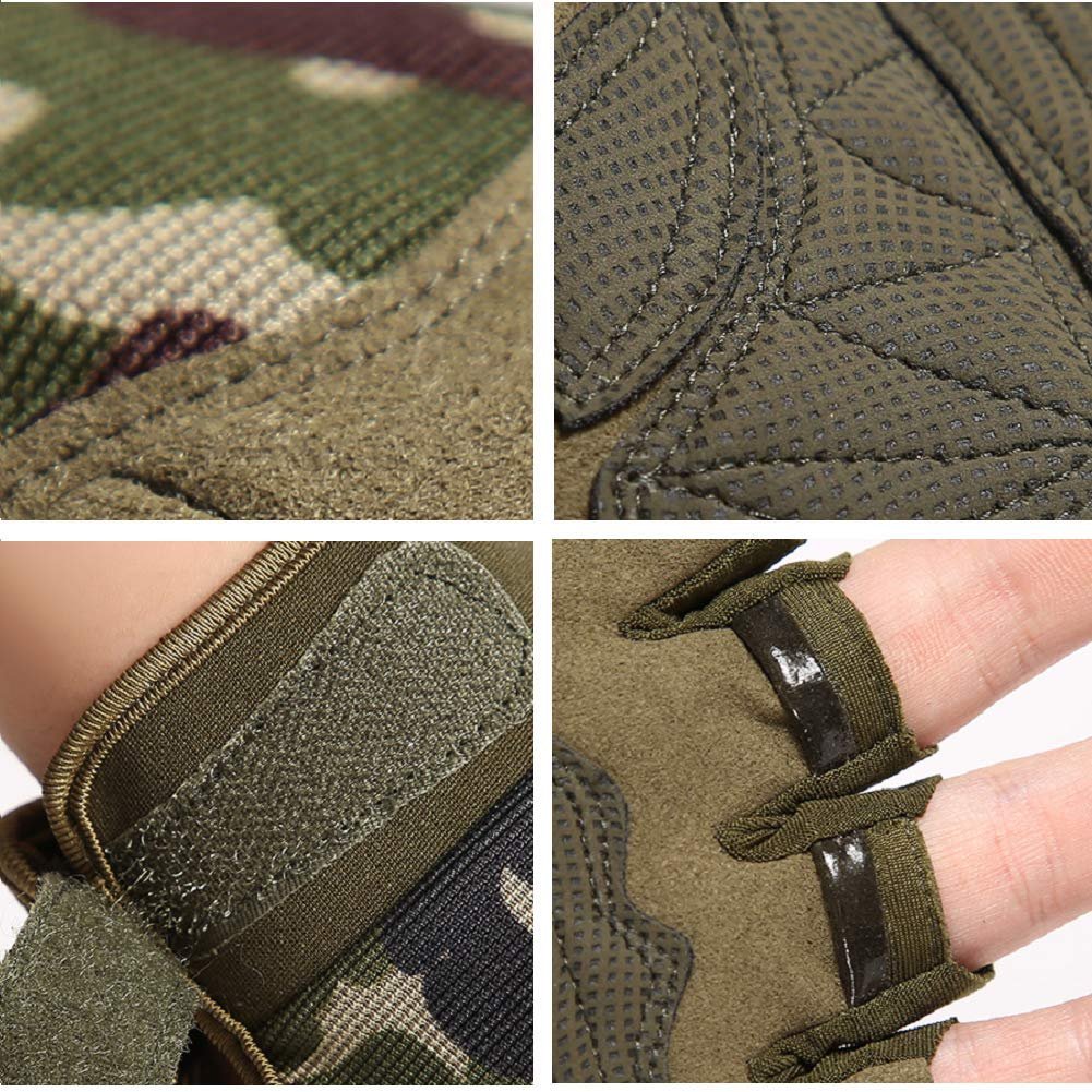 Tactical Fingerless Gloves with Knuckle Protection – Breathable Outdoor Gloves for Shooting, Hunting, Cycling, and Training (Green,S) 2 Tactical Fingerless Gloves with Knuckle Protection – Breathable Outdoor Gloves for Shooting, Hunting, Cycling, and Training (Green,S) - image 2