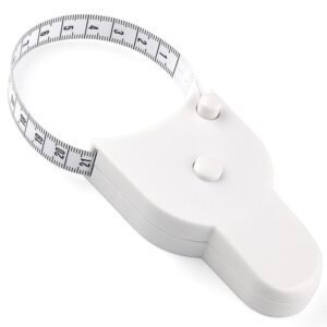 Soft Retractable Body Tape Measure for Fitness, Tailoring & Home Use – 60-Inch Dual-Scale Measuring Tape with Lock, 3-Pack of Identical Units (White)
