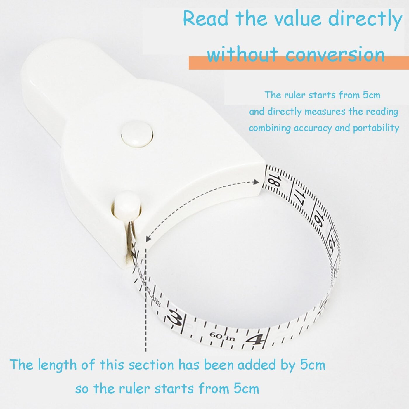 Soft Retractable Body Tape Measure for Fitness, Tailoring & Home Use – 60-Inch Dual-Scale Measuring Tape with Lock, 3-Pack of Identical Units (White) 5 Soft Retractable Body Tape Measure for Fitness, Tailoring & Home Use – 60-Inch Dual-Scale Measuring Tape with Lock, 3-Pack of Identical Units (White) - image 5