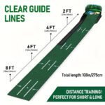 Golf Putting Mat Set with Ball Return System
