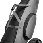 OutdoorMaster Padded Golf Club Travel Bag with Wheels, 900D Heavy Duty Oxford Waterproof -Alligators-Gray