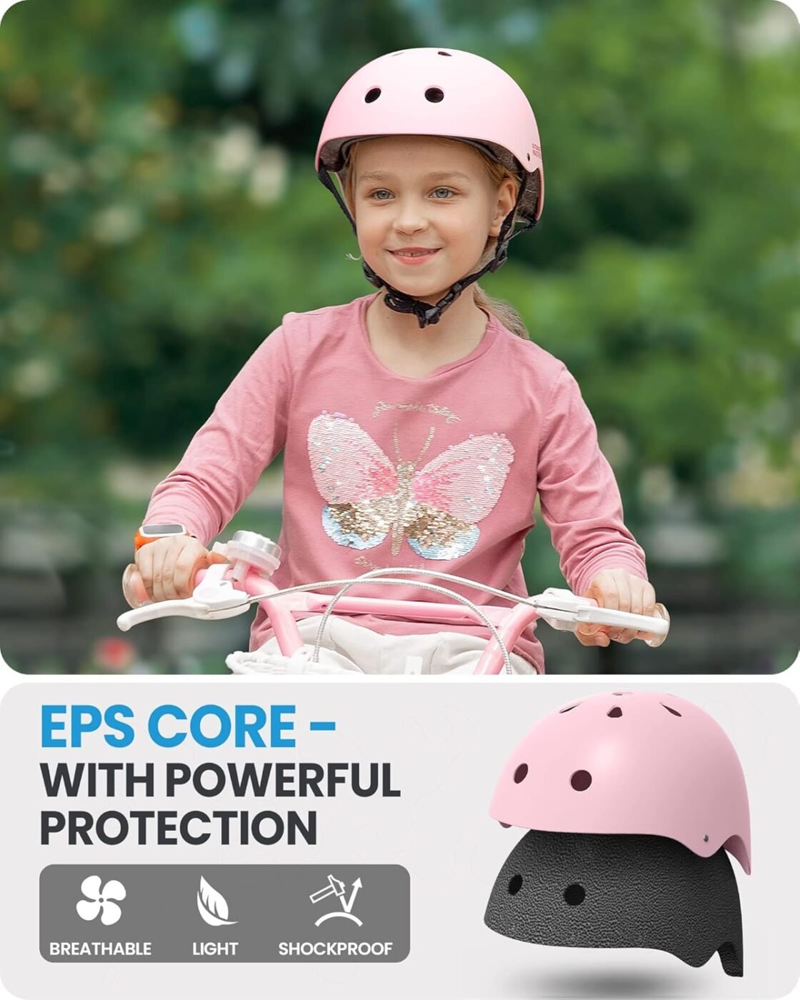 OutdoorMaster Youth & Kids Bike Helmet - Adjustable Multi-Sports Skateboard Helmet with Removable Liners for Balance Bike, Toddler Scooter, One Wheel Hoverboard-Light Pink-Medium 5 OutdoorMaster Youth & Kids Bike Helmet – Adjustable Multi-Sports Skateboard Helmet with Removable Liners for Balance Bike, Toddler Scooter, One Wheel Hoverboard-Light Pink-Medium - image 5