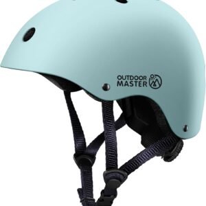 OutdoorMaster Youth & Kids Bike Helmet – Adjustable Multi-Sports Skateboard Helmet with Removable Liners for Balance Bike, Toddler Scooter, One Wheel Hoverboard-Mint Green-Large