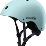 OutdoorMaster Youth & Kids Bike Helmet – Adjustable Multi-Sports Skateboard Helmet with Removable Liners for Balance Bike, Toddler Scooter, One Wheel Hoverboard-Mint Green-Medium