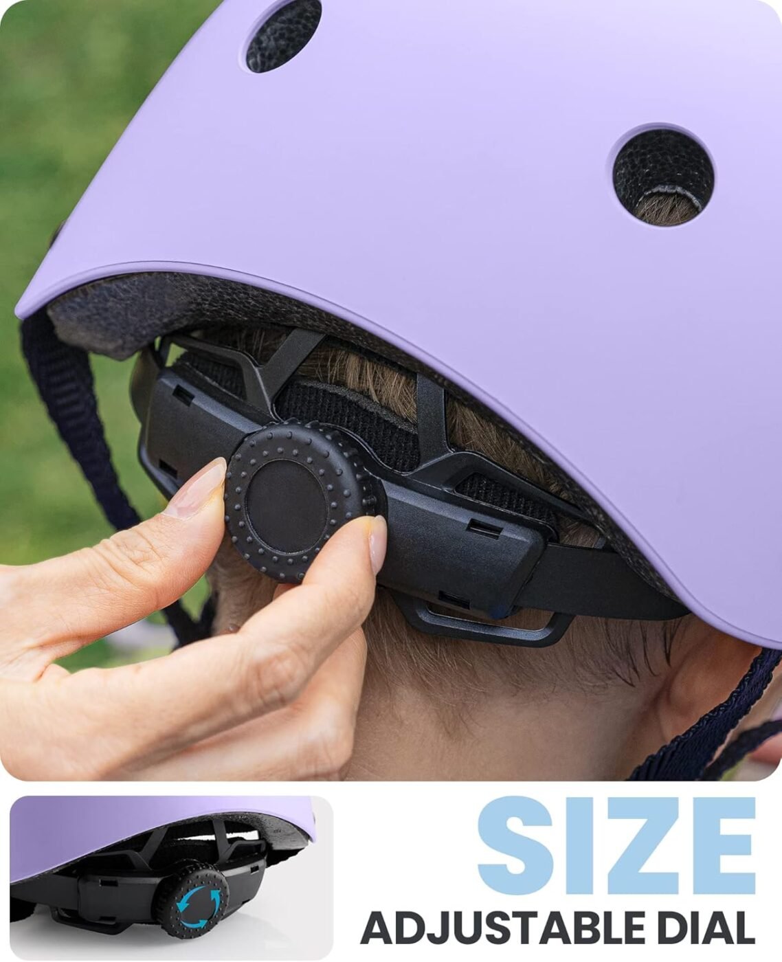 OutdoorMaster Youth & Kids Bike Helmet - Adjustable Multi-Sports Skateboard Helmet with Removable Liners for Balance Bike, Toddler Scooter, One Wheel Hoverboard-Taro purple-Medium 3 OutdoorMaster Youth & Kids Bike Helmet – Adjustable Multi-Sports Skateboard Helmet with Removable Liners for Balance Bike, Toddler Scooter, One Wheel Hoverboard-Taro purple-Medium - image 3