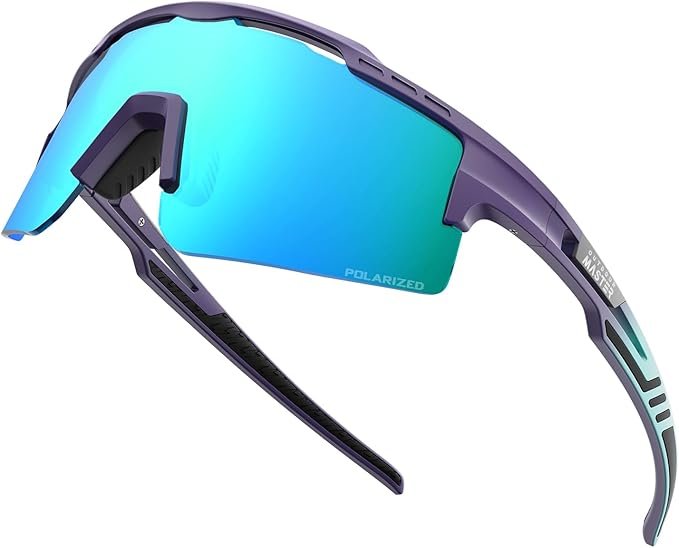 OutdoorMaster Hawk II Polarized Sports Sunglasses for Men Women, TAC 100% UV400 Protection TR90 Frame Cycling Sunglasses, Baseball Running Fishing Golf Glasses-Blue Frame+revo Blue Cat.3,Adult 1 OutdoorMaster Hawk II Polarized Sports Sunglasses for Men Women, TAC 100% UV400 Protection TR90 Frame Cycling Sunglasses, Baseball Running Fishing Golf Glasses-Blue Frame+revo Blue Cat.3,Adult