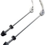 MTB Quick Release Skewer 145mm/180mm Front Rear Wheel Hub Axle QR Clamp Bolt Lever Pair Silver Compatible with Mountain and Road Bike
