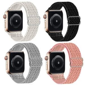 Nylon Case – Adjustable Nylon Sports Wristband Compatible with Fitbit Versa 4/Versa 3/Sense, Breathable Replacement Wristband, Multiple Colors Available