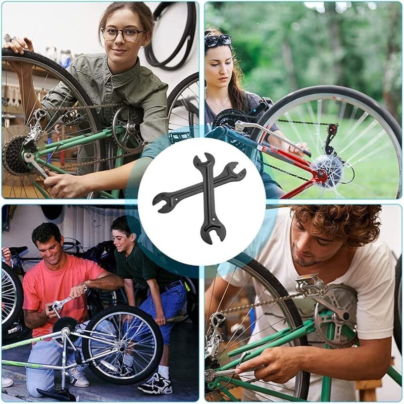 2 pcs Bike Hub Wrench, 13/14/15/16Mm Cone Wrench Bicycle Cone Wrenches For Repairing Bike Pedals And Wheel Hubs, 2 2 pcs Bike Hub Wrench, 13/14/15/16Mm Cone Wrench Bicycle Cone Wrenches For Repairing Bike Pedals And Wheel Hubs, - image 2