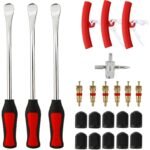 Tire Lever 23 Suits, 3 Tire Levers, 3 Wheel Rim Protectors Tool Kit 10 Tire Valve Caps And Caps For Motorcycle Bike