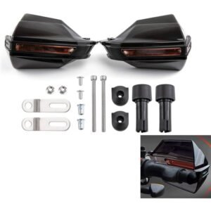 Motorcycle Hand Guard Handle Shield Motorbike Motocross Scooter Windproof Handlebar Protective Gear – Black