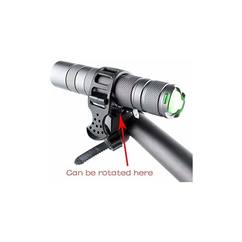 Bicycle Flashlight Mount Clip 360 Degree ROtation Universal LED Bike Light Holder 4 Bicycle Flashlight Mount Clip 360 Degree ROtation Universal LED Bike Light Holder - image 4