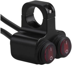 12V Waterproof Motorcycle Atv Bike 22Mm 7/8 Inch Handlebar Dual Control Kill Button Headlight Switch Hazard Brake Fog