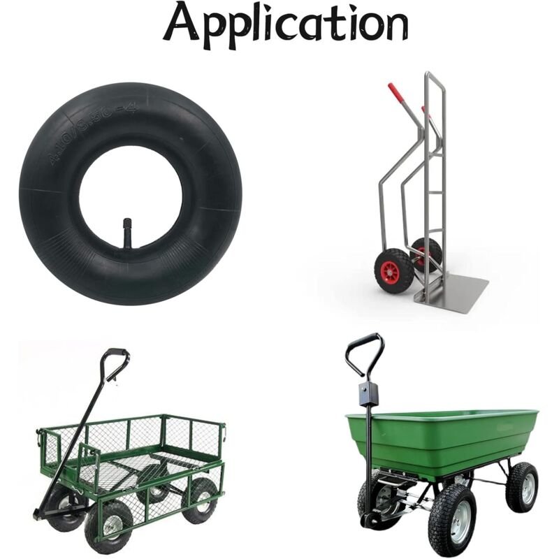 2 pcs 4.10/3.50-4 Inner Tube Tire Tr-13 Straight Valve For Hand Truck, Trolley, Hand Cart, Garden Cart, Lawn Mower 4 2 pcs 4.10/3.50-4 Inner Tube Tire Tr-13 Straight Valve For Hand Truck, Trolley, Hand Cart, Garden Cart, Lawn Mower - image 4