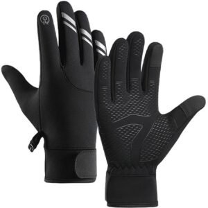 Gloves – Cycling Gloves – Winter Gloves – Sports Gloves – Touchscreen Winter Gloves – Winter Cycling Gloves – Men’s – Heated – Waterproof – Warmly Lined – For Motorcycling and Skiing (M)
